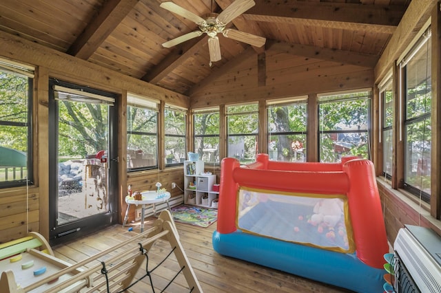 14994 Crane St NW, Andover, MN 55304 - sunroom / solarium with a ceiling fan and plenty of natural light