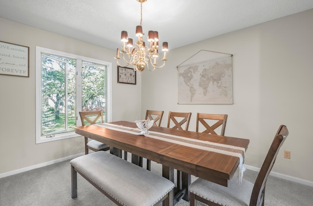 14994 Crane St NW, Andover, MN 55304 - dining area featuring a chandelier and carpet flooring