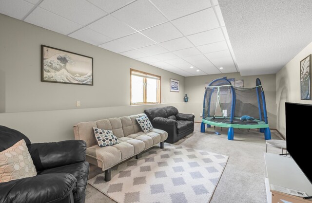 14994 Crane St NW, Andover, MN 55304 - living room with carpet floors and a drop ceiling