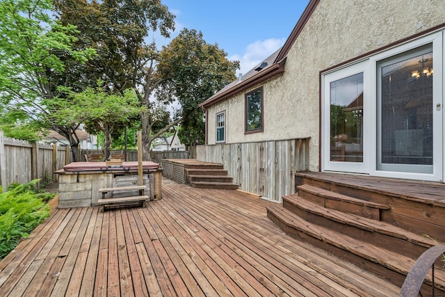 4207 Vincent Ave, Minneapolis, MN 55412 - deck with a hot tub and a fenced backyard