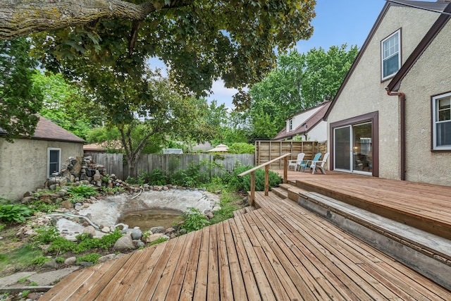 4207 Vincent Ave, Minneapolis, MN 55412 - wooden deck with a fenced backyard