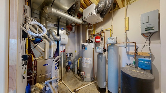 29572 Morgan Rd, Wykoff, MN 55990 - utility room featuring gas water heater