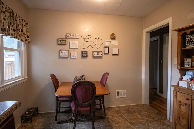 dining area with baseboards