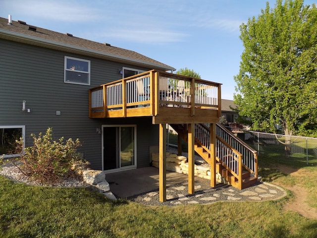 1173 Lone Stone Ct SE, Chatfield, MN 55923 - back of house with a patio area and a wooden deck