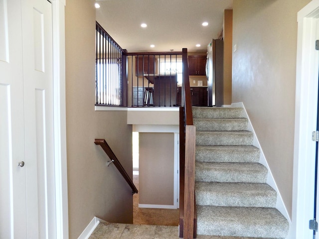 1173 Lone Stone Ct SE, Chatfield, MN 55923 - stairs featuring recessed lighting and baseboards