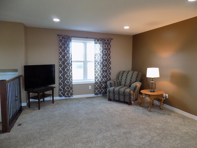 1173 Lone Stone Ct SE, Chatfield, MN 55923 - living area with baseboards, carpet floors, and recessed lighting
