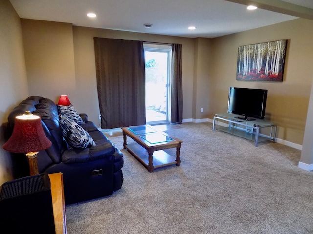 1173 Lone Stone Ct SE, Chatfield, MN 55923 - carpeted living room featuring baseboards and recessed lighting