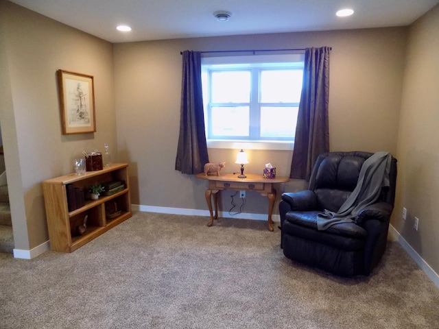 1173 Lone Stone Ct SE, Chatfield, MN 55923 - sitting room with carpet flooring, recessed lighting, and baseboards