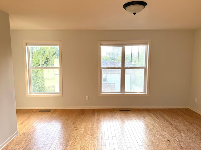 628 20th Ave S, Minneapolis, MN 55454 - spare room featuring plenty of natural light, light wood-type flooring, and baseboards