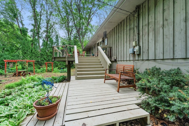 18520 29th Ave N, Plymouth, MN 55447 - wooden terrace with stairway