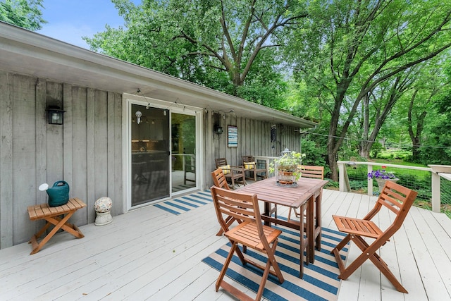18520 29th Ave N, Plymouth, MN 55447 - wooden terrace featuring outdoor dining area