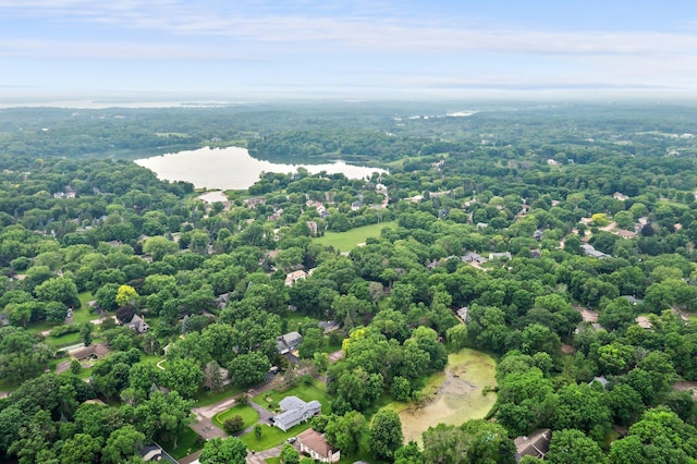 18520 29th Ave N, Plymouth, MN 55447 - bird's eye view of a large body of water and a heavily wooded area