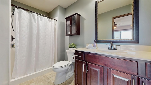 2762 134th St W, Rosemount, MN 55068 - full bathroom featuring toilet, vanity, tile patterned flooring, and a shower with curtain