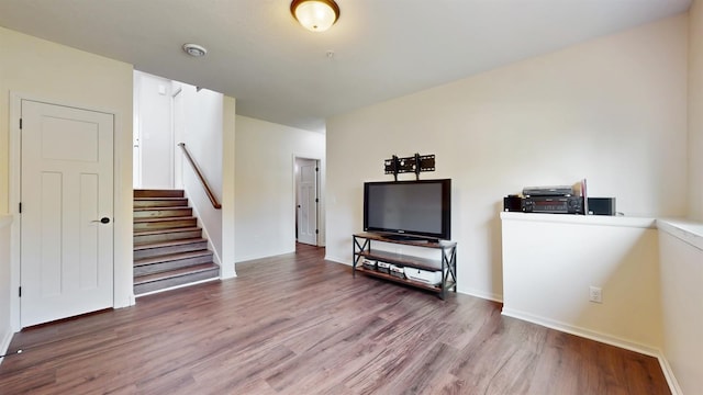 2762 134th St W, Rosemount, MN 55068 - living area with wood finished floors, stairs, and baseboards