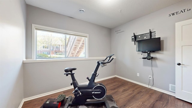 2762 134th St W, Rosemount, MN 55068 - exercise room featuring wood finished floors and baseboards