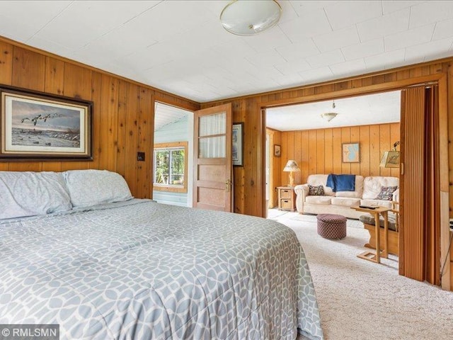 1403 County 5 NW, Hackensack, MN 56452 - carpeted bedroom with wood walls