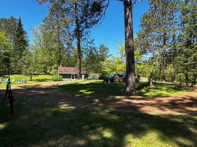 1403 County 5 NW, Hackensack, MN 56452 - view of green lawn featuring a wooded view