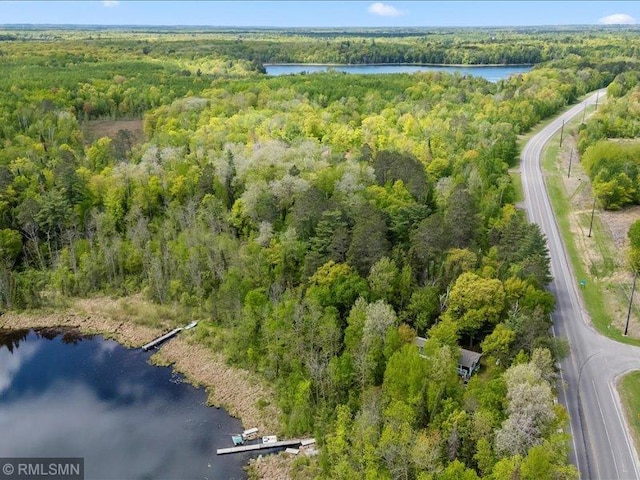 1403 County 5 NW, Hackensack, MN 56452 - aerial view of property's location with a heavily wooded area and a large body of water