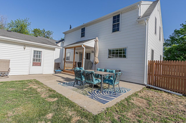 114 Iowa Ave, Hoffman, MN 56339 - back of property with a patio
