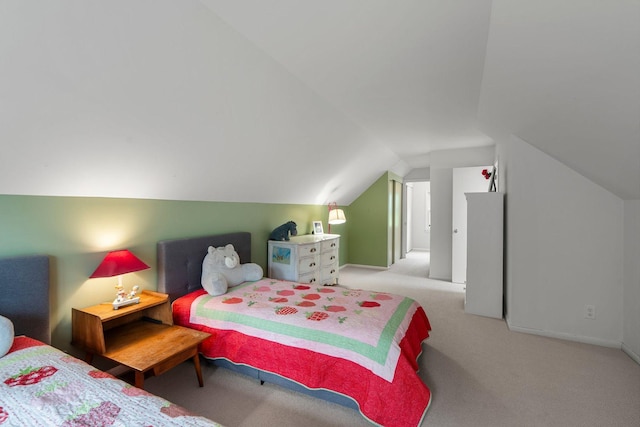 2401 Decatur Ave S, Saint Louis Park, MN 55426 - carpeted bedroom with vaulted ceiling