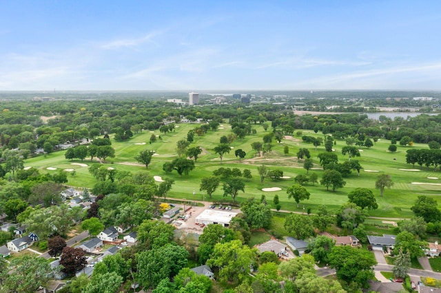 2401 Decatur Ave S, Saint Louis Park, MN 55426 - bird's eye view of a golf club, a large body of water, and a tree filled landscape