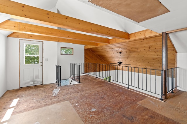 13144 Maple Circle Dr SE, Hudson Twp, MN 56334 - additional living space featuring ceiling fan and vaulted ceiling