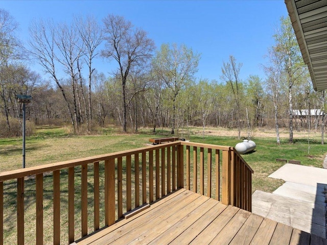 1465 State 84 NW, Backus, MN 56435 - wooden deck featuring a yard