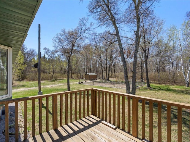 1465 State 84 NW, Backus, MN 56435 - deck with a lawn