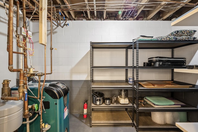 11946 180th St, Milaca Twp, MN 56353 - utility room featuring a heating unit