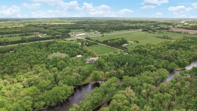 11946 180th St, Milaca Twp, MN 56353 - aerial overview of property's location featuring a large body of water, a forest, and rural landscape