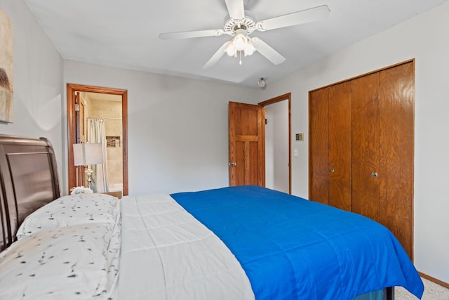 3225 Hillsboro Ave N, New Hope, MN 55427 - bedroom featuring a closet and ceiling fan
