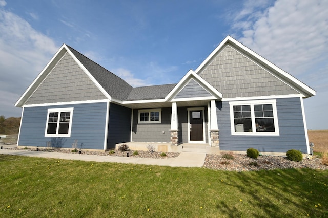1800 20th Avenue Cir NE, Kasson, MN 55944 - craftsman-style home featuring a front lawn and covered porch