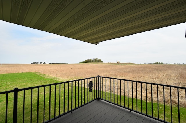1800 20th Avenue Cir NE, Kasson, MN 55944 - wooden terrace featuring a view of countryside and a lawn