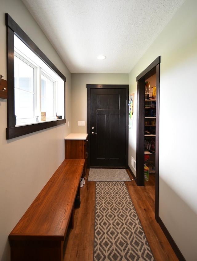 1800 20th Avenue Cir NE, Kasson, MN 55944 - entrance foyer featuring dark wood-style floors, recessed lighting, baseboards, and a textured ceiling