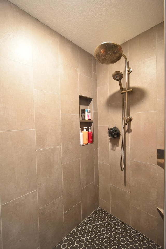 1800 20th Avenue Cir NE, Kasson, MN 55944 - full bath featuring tiled shower and a textured ceiling