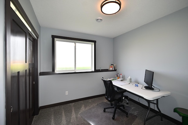 1800 20th Avenue Cir NE, Kasson, MN 55944 - carpeted home office featuring baseboards