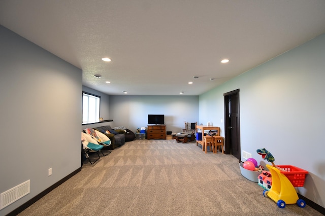 1800 20th Avenue Cir NE, Kasson, MN 55944 - rec room with carpet floors, recessed lighting, and baseboards