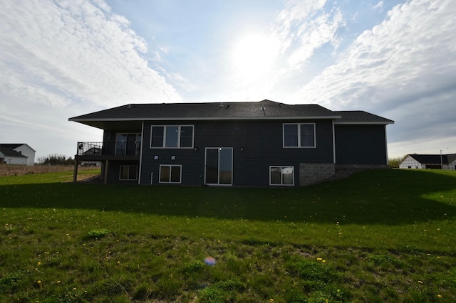 1800 20th Avenue Cir NE, Kasson, MN 55944 - back of property featuring a yard and a wooden deck