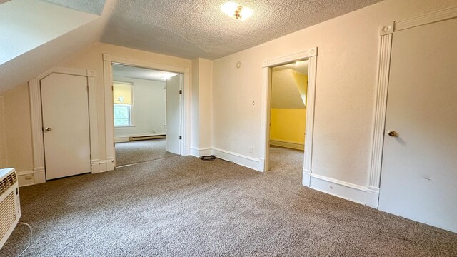 226 3rd Ave NE, Saint Cloud, MN 56304 - additional living space with carpet floors, a textured ceiling, and a baseboard radiator