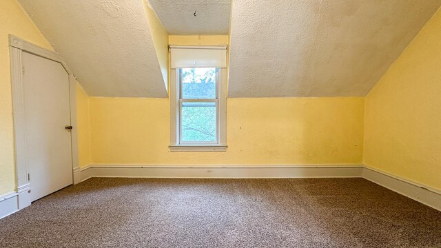226 3rd Ave NE, Saint Cloud, MN 56304 - bonus room with a textured ceiling, vaulted ceiling, carpet flooring, and baseboards