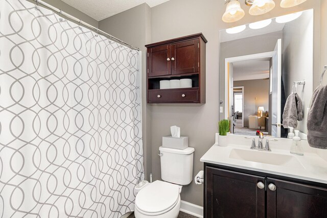 4740 Ashton Curv, Woodbury, MN 55129 - bathroom featuring vanity, toilet, and a shower with curtain