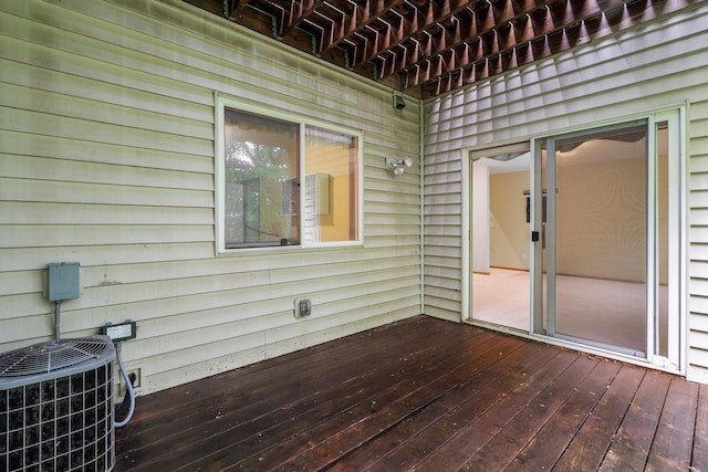 13403 96th Pl N, Maple Grove, MN 55369 - wooden terrace with cooling unit