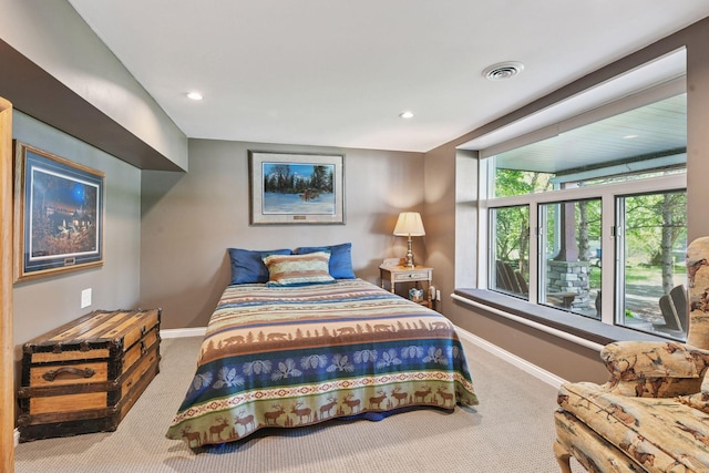 3806 Sunset Dr, Spring Park, MN 55384 - bedroom with carpet floors, baseboards, and recessed lighting