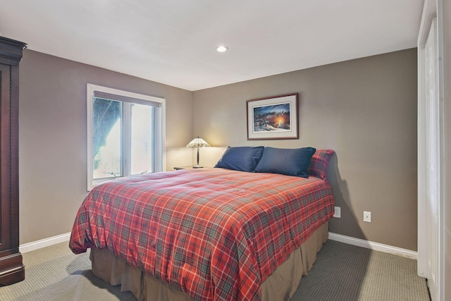3806 Sunset Dr, Spring Park, MN 55384 - carpeted bedroom featuring baseboards and recessed lighting