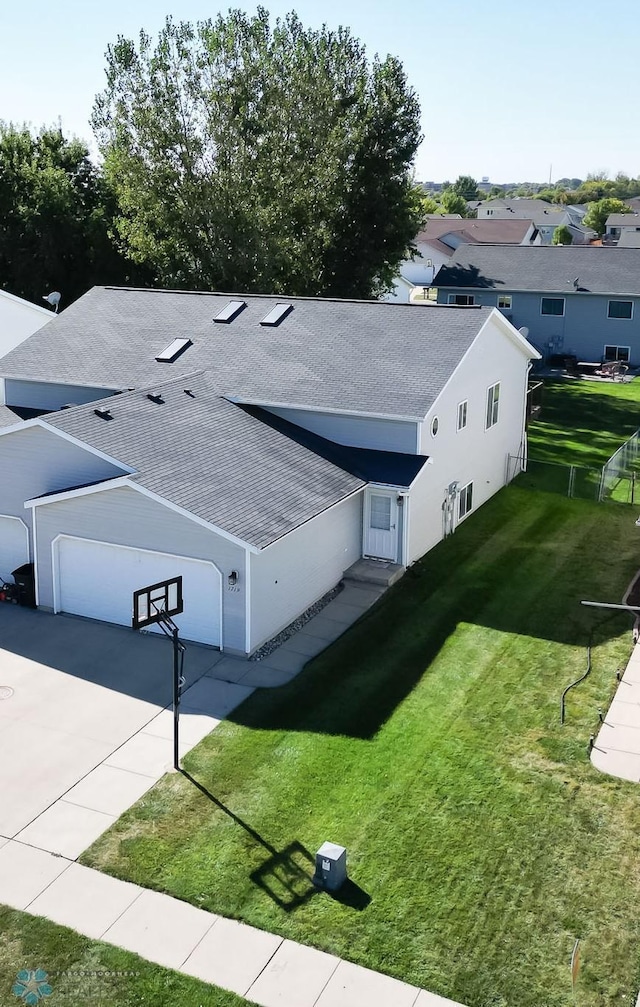 view from above of property