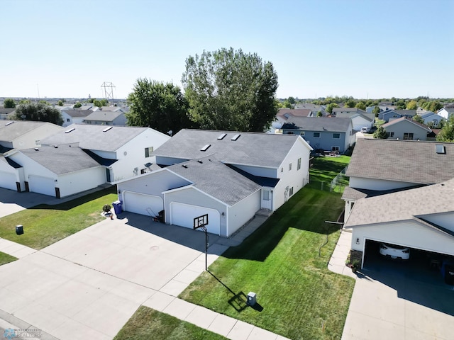 aerial view of residential area