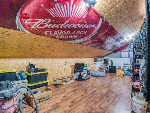 300 27th St NE, Bemidji, MN 56601 - bonus room featuring wood finished floors and lofted ceiling