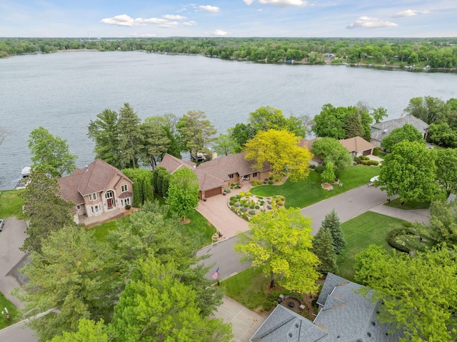 21273 Floral Bay Dr N, Forest Lake, MN 55025 - aerial view of residential area featuring a large body of water