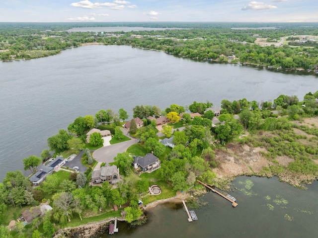 21273 Floral Bay Dr N, Forest Lake, MN 55025 - aerial overview of property's location with a nearby body of water