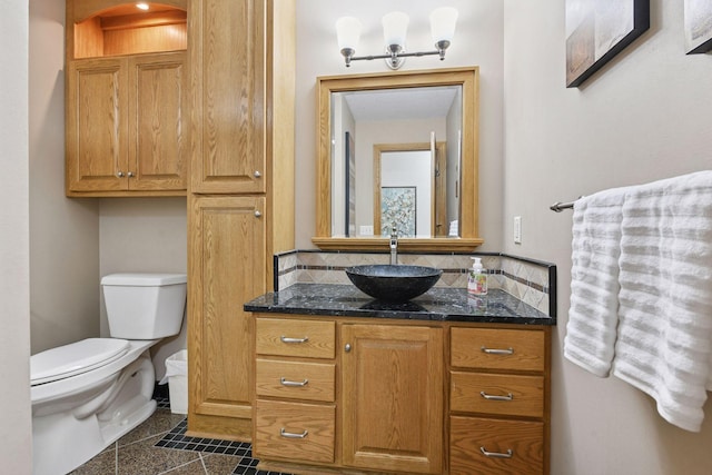 21273 Floral Bay Dr N, Forest Lake, MN 55025 - half bathroom with vanity and decorative backsplash
